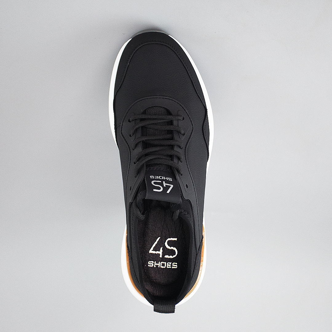 Кросівки чоловічі шкіряні чорні натуральна шкіра осінні 4 Кросівки чоловічі шкіряні чорні натуральна шкіра осінні - Зображення 4